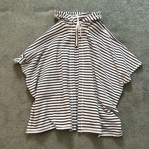 AERIE Nautical Swimsuit Coverup With Hood - Women’s size XS/S